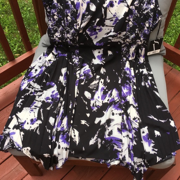 Vera Wang Pleat Panel Autumn Romance Dress - Picture 5 of 7